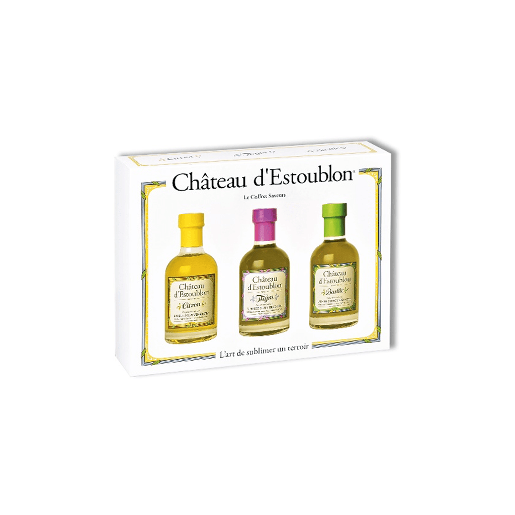 Set mit drei aromatisierten Olivenölen