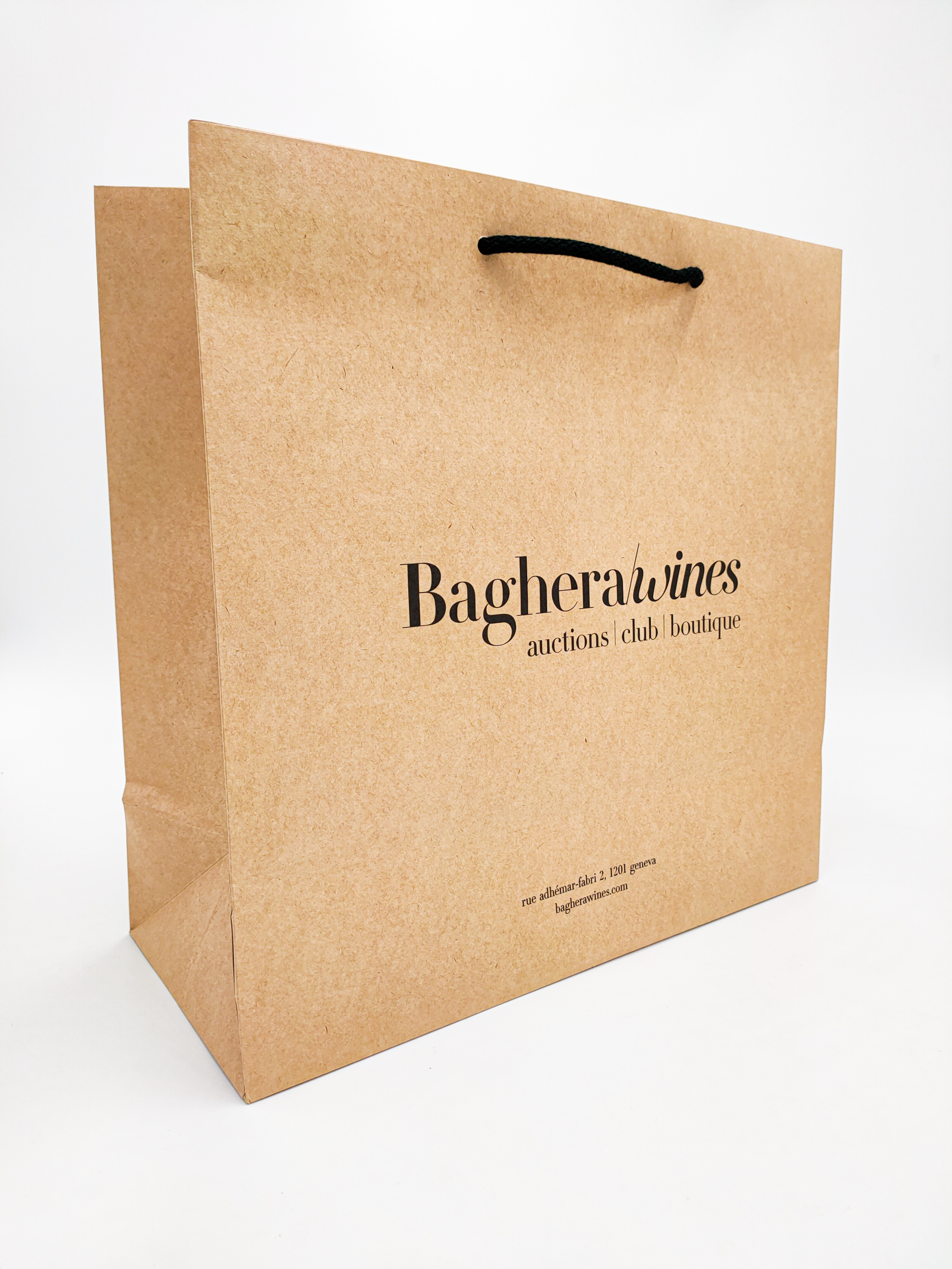 Sac en papier avec soufflet Baghera/wines - Sacs & Emballages