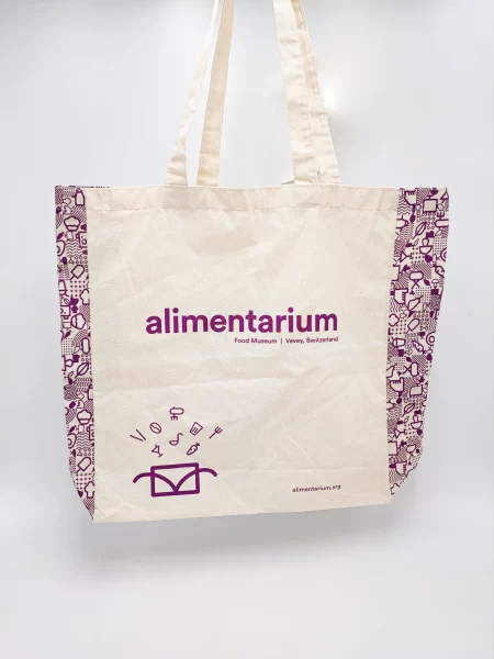 Sac en coton BIO 150 g sur mesure pour le Musée Alimentarium