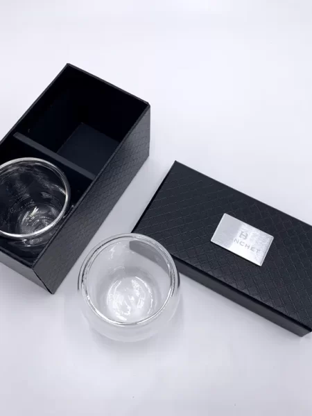 Coffret tasses à espresso gravure personnalisée pour Bianchet