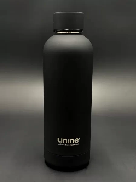 Bouteille isotherme Soft Touch personnalisée avec gravure UNINE