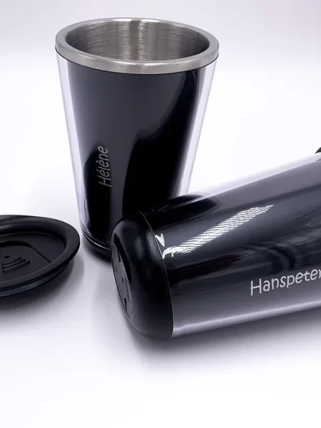 Mug de voyage anti-fuite avec personnalisation individuelle pour collaborateurs