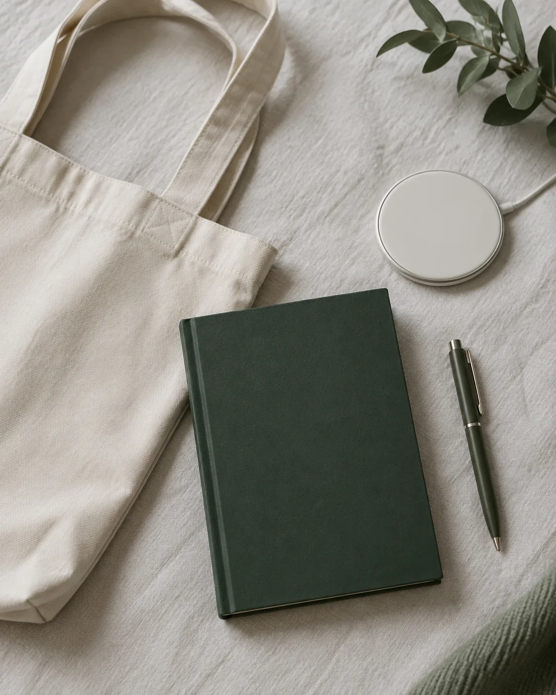 Tote bag, carnet, stylo et chargeur sans fil personnalisés